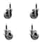Service Caster 4'' Semi Steel Wheel Swivel 3/4'' Expanding Stem Caster Set 2 Brakes, 4PK SCC-EX20S414-SSS-2-TLB-2-34 - alternate 1